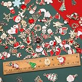 SANNIX 110Pcs 55 Styles Christmas Charms Gold Enamel Jewelry Pendants view 2