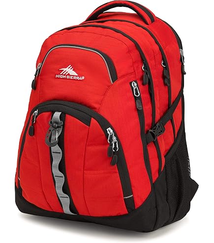 High Sierra Swerve Laptop Backpack, Crimson/Black, One Size : Electronics