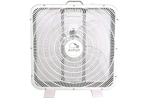 AIR FORT 20" Inch Glow In The Dark Box Fan - 3 Settings, Carry Handle, 90 inch cord