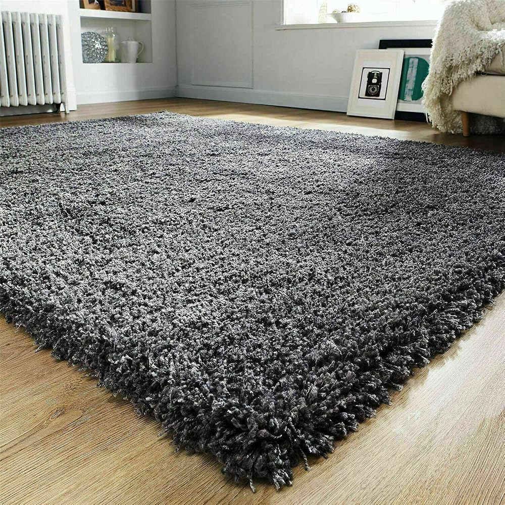 Prime Plus Extra Thick 5cm Pile Shaggy Rug Dark Grey 60x110cm