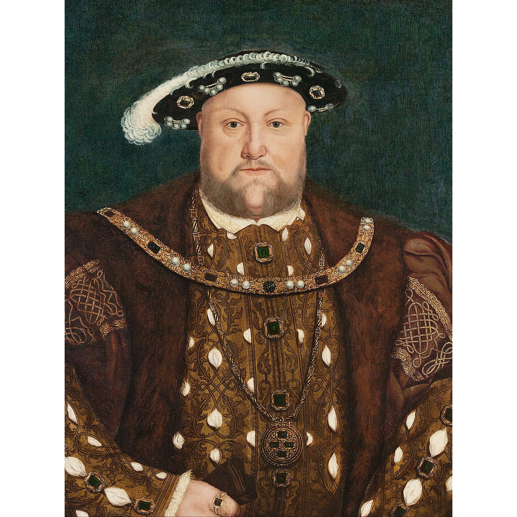 After Hans Holbein The Younger King Henry VIII Large Wall Art Print Canvas Premium Poster Mural