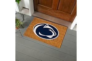 TEAM SPORTS AMERICA NCAA Penn State Natural Coir Doormat, Official Full Color Team Logo, 28 x 16 Inches, Non Slip Back, Front Door Welcome Floor Mats, Indoor Outdoor Entrance Home Décor