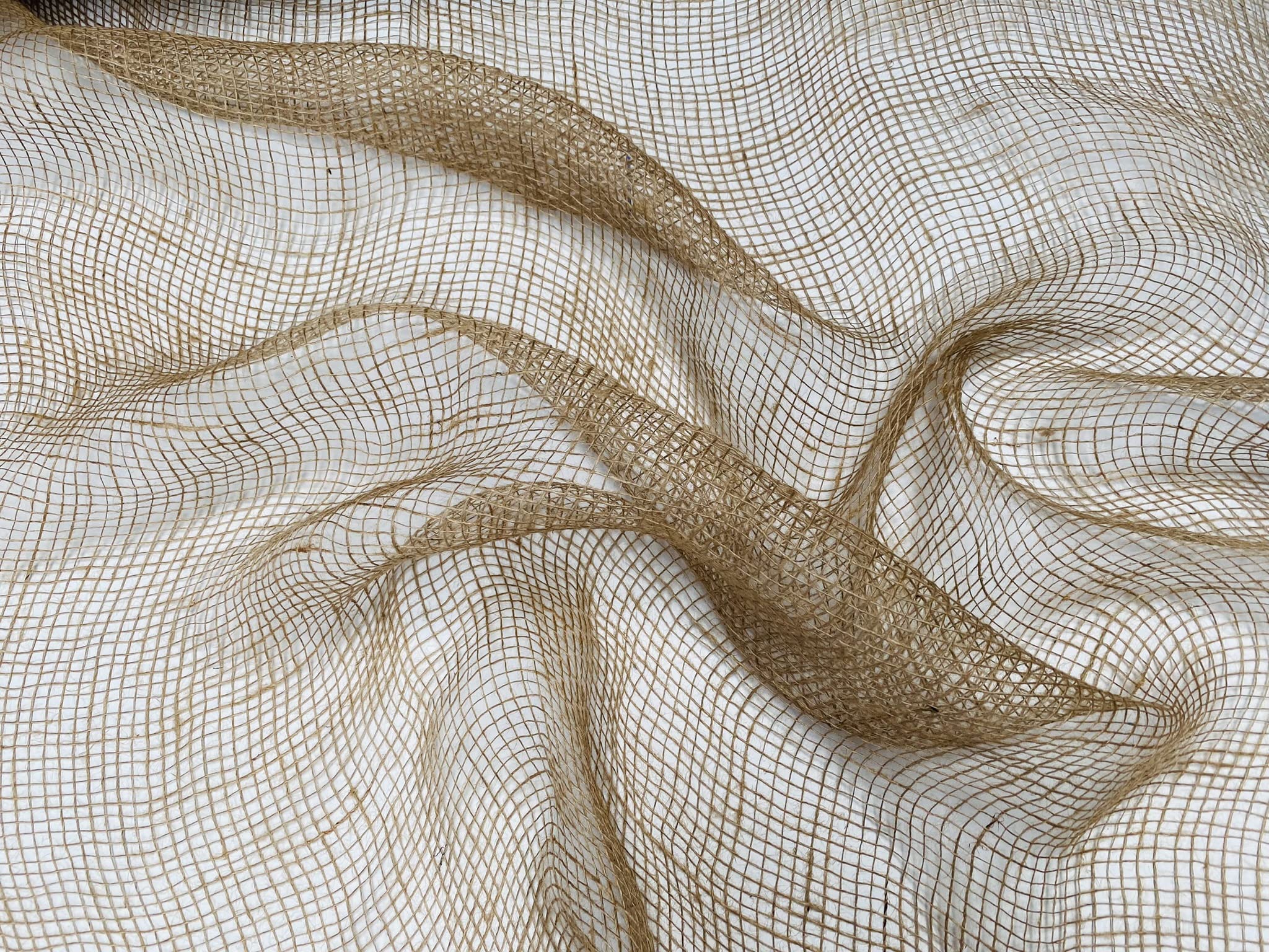 Hessian Scrim Netting Jute Fabric Sacking Material - Fine Natural Burlap Raffia Garden Net - 100cm Wide (3)