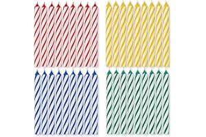 American Greetings Birthday Candles, Large Multicolored Spiral (36-Count)
