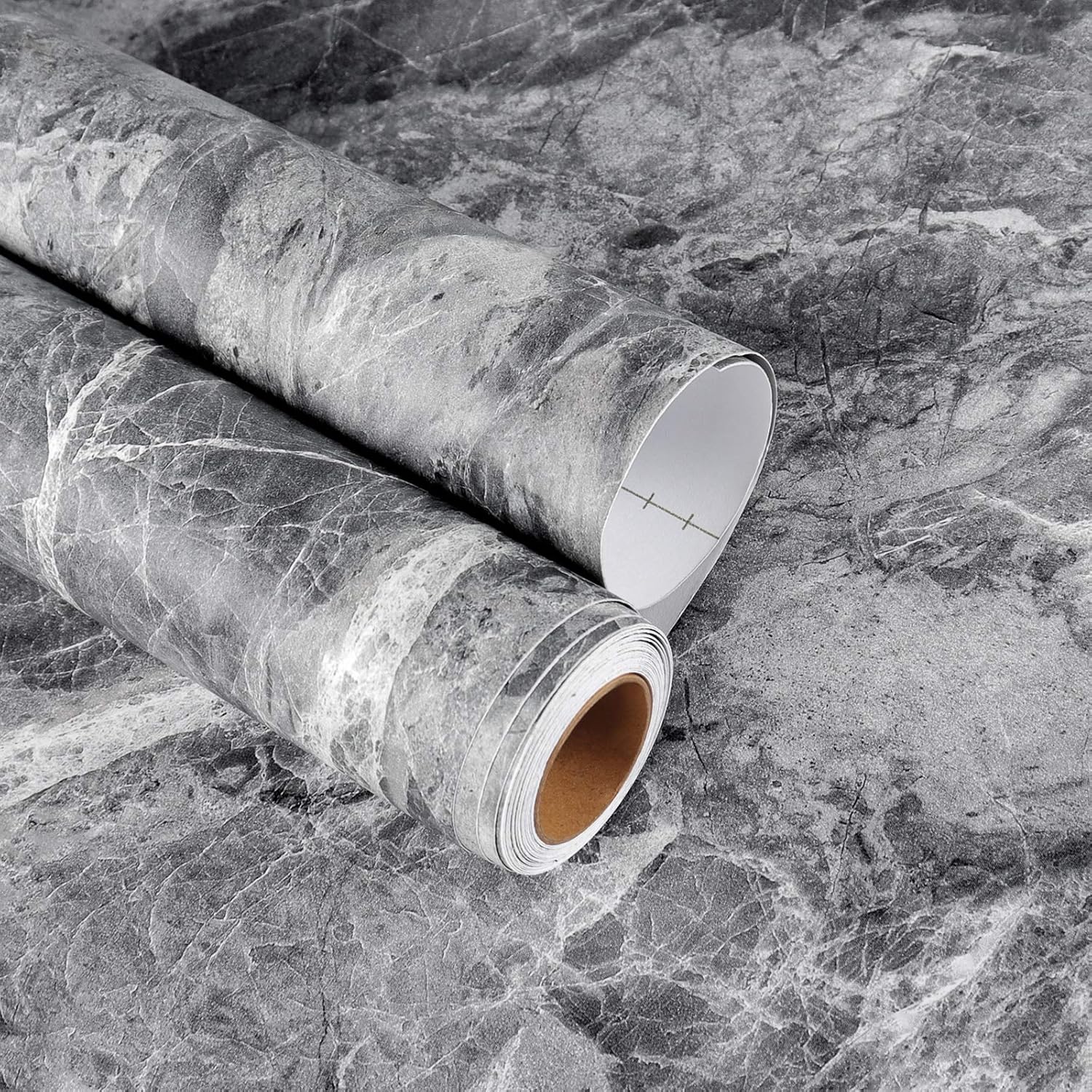Yenhome Thick Marble Countertop Contact Paper 17.7x118 inch Grey