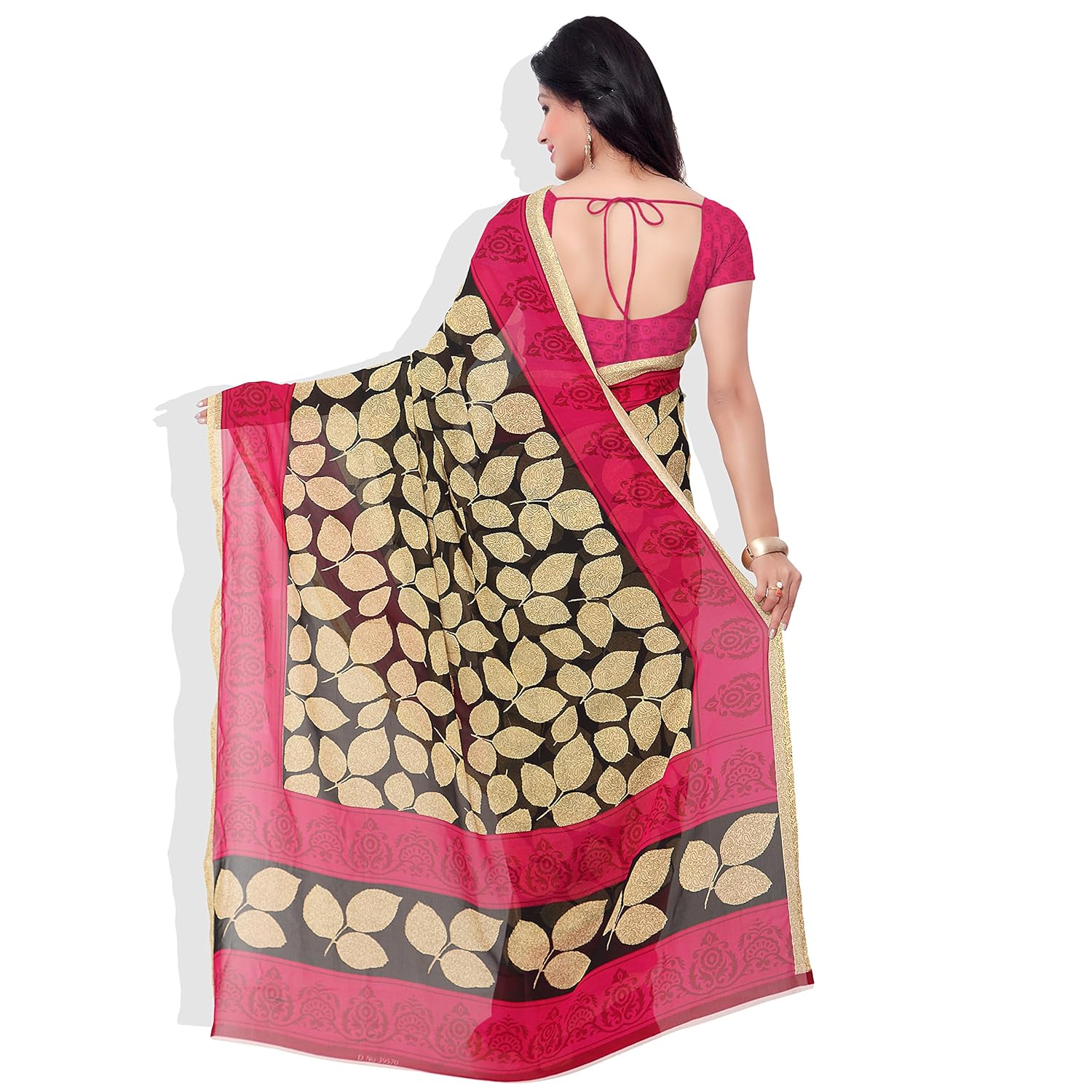 jaanvi fashion women's crepe silk printed saree
