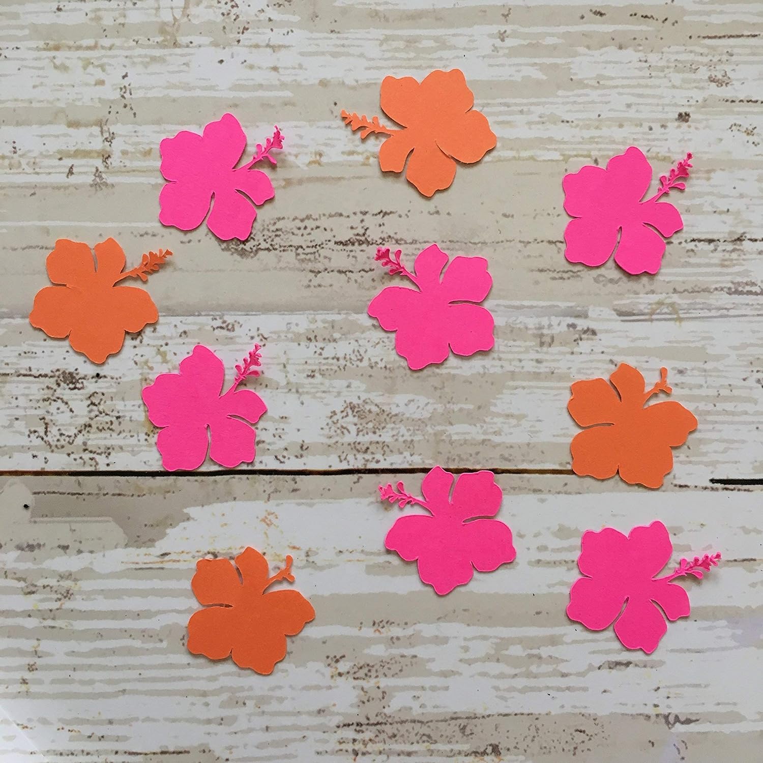 1in Confetti Set, Hibiscus Flower Confetti, Flower