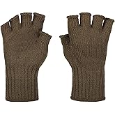 Mcguire Gear GI Wool Fingerless Gloves, Half Finger Outdoor Tactical Glove Insert for Hunting & Hiking, MADE IN USA