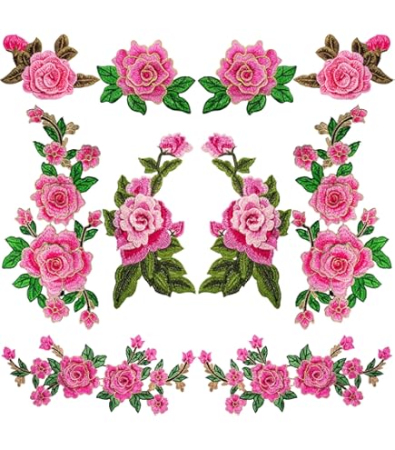 s**様 【新品未使用正規品✨】AMERI ROSE EMBROIDERY JA Amazon.com: CABODYALS 4Pcs Pink Floral Embroidery Applique