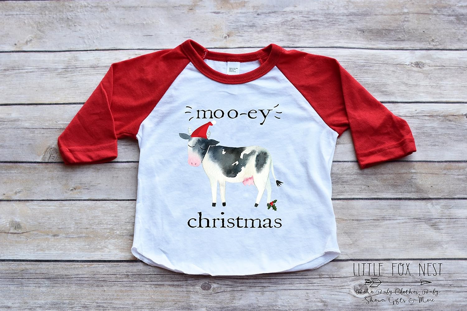 Mooey Christmas, Christmas Shirt, Christmas Raglan, Toddler Christmas Shirt, Funny