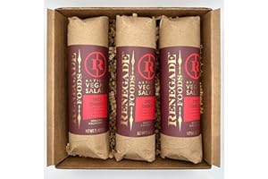 Renegade Foods Artisan Vegan Salami Trio - Spicy Chorizo – Spanish-Style Plant-Based Meat with Authentic Spices - Three 7.5oz Plant-Based Salami - Spanish Chorizo Inspired from Spain - Vegan Chorizo