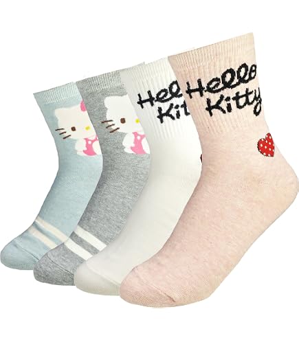 Ensemble Hiver Hello Kitty Fille - Bonnet Écharpe Gants Doux - Taille 6-14 Ans - Idée Cadeau Mignon