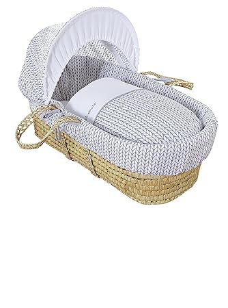 clair de lune moses basket grey