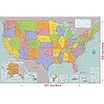Extra-large USA Laminated Wall Map - 45'' high x 67'' wide