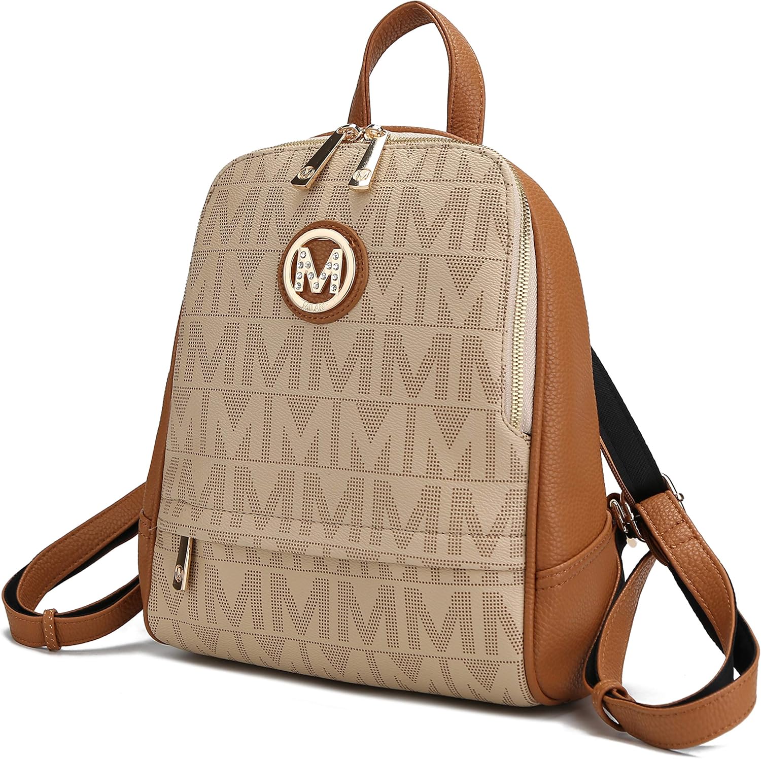 Mia K Collection PU Leather Backpack Purse for Women & Teen Girls - Ladies Fashion Travel - Big Bookbag Top-Handle