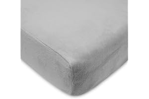 American Baby Company Heavenly Soft Chenille Fitted Crib Sheet 28" x 52", Warm and Cozy Neutral Chenille Sheet, Steel Gray, for Boys and Girls, Fits Crib and Toddler Bed mattresses