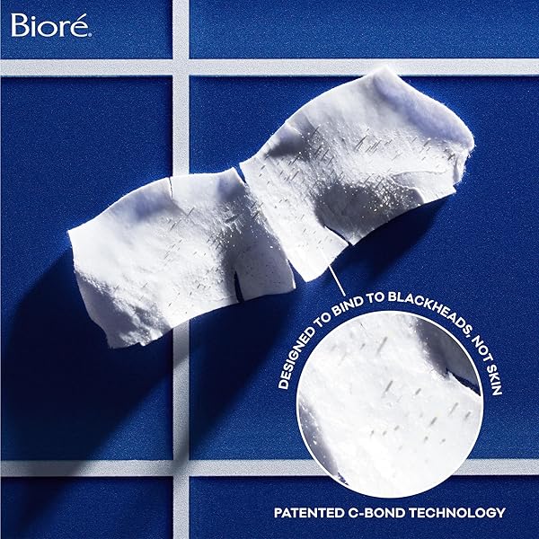 BIORÉ ORIGINAL BLACKHEAD REMOVER STRIPS, DEEP CLEANSING NOSE STRIPS WITH INSTANT PORE UNCLOGGING, FEATURES C-BOND TECHNOLOGY, OIL-FREE, NON-COMEDOGENIC USE, 14 COUNT