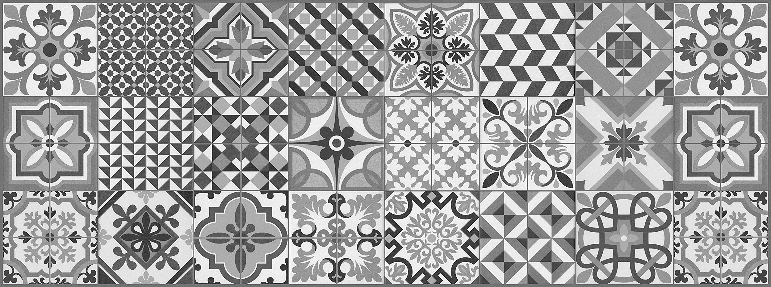 Vilber Rug, Vinyl, Black/Grey-05, 52 x 140 x 0.22 cm