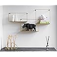 Kimisty Gold Floating Shelves Set of 3, Metal Intersecting Wall Shelves, Decorative, Unique, Deep Gold Glam Shelving, 14, 12 and 11 Inch