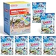 SYNCFUN 6 Packs Giant Bubble Solution (Up to 4.5 Gallons), 6 Pouches Concentrated Solution Refill for Bubble Machine, Wands, Blower, Easter, Outdoors Activity