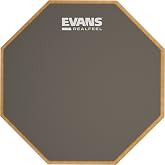 Evans RealFeel Single-Sided Drum Practice Pad, 6 Inch | RealFeel practice pads provide realistic stick response, quiet practice, durable construction, and consistent rebound.
