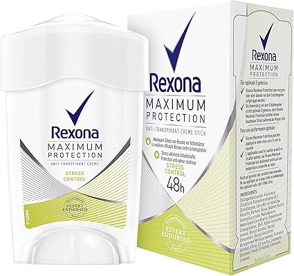 Rexona Maximum Protection Stress Control Anti-Transpirant, Damen Deo Cremestick, 3er pack (3 x 45 ml)