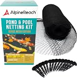 AlpineReach Koi Pond Netting Kit 2m x 3m Black Heavy Duty Mesh Net