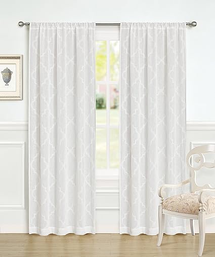 Laura Ashley Windsor 96 L Panel Pair White Amazon Co Uk