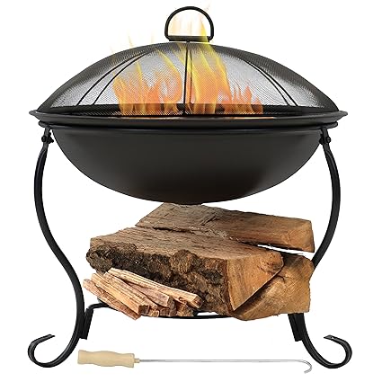 Outdoor Fire Pit Wood Burning Portable Foldable Firepit Patio Bbq