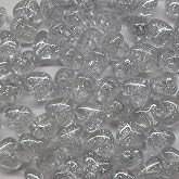 Heart Beads Silver Glitter Sparkle Large Pony Beads Pk/50 Made in USA
