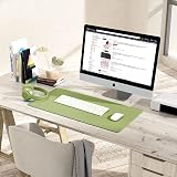 YSAGi Non-Slip Desk Pad 80x40 cm Grass Green PVC Leather Desk Protector view 2