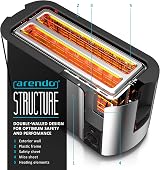 arendo Frukost 4-Slice Long Slot Toaster 6 browning settings 1500W view 5