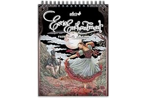 ColorIt Eerie Enchantment: Fairytale Origins Spiral Bound Adult Coloring Book, 50 Drawings of Bewitched Fantasy, Fable & Princess Stories, Thick Paper, Perforated Edges, Hardback Covers, & Ink Blotter
