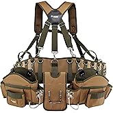 JACKSON PALMER Professional Tool Belt - Tan & Green (Comfort Rig Tan & Green)