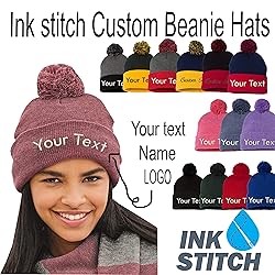 INK STITCH Sp15 Pom Pom Customized Custom Beanies