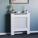 Vida Designs Oxford Radiator Cover White Small H82 W78 D19cm MDF Cabinet view 7