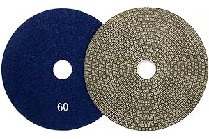 BSRTTOOL 7" Electroplated Diamond Polishing Pads- Wet Dry Sanding Tile Stone Marble Granite Concrete Ceramics Glass