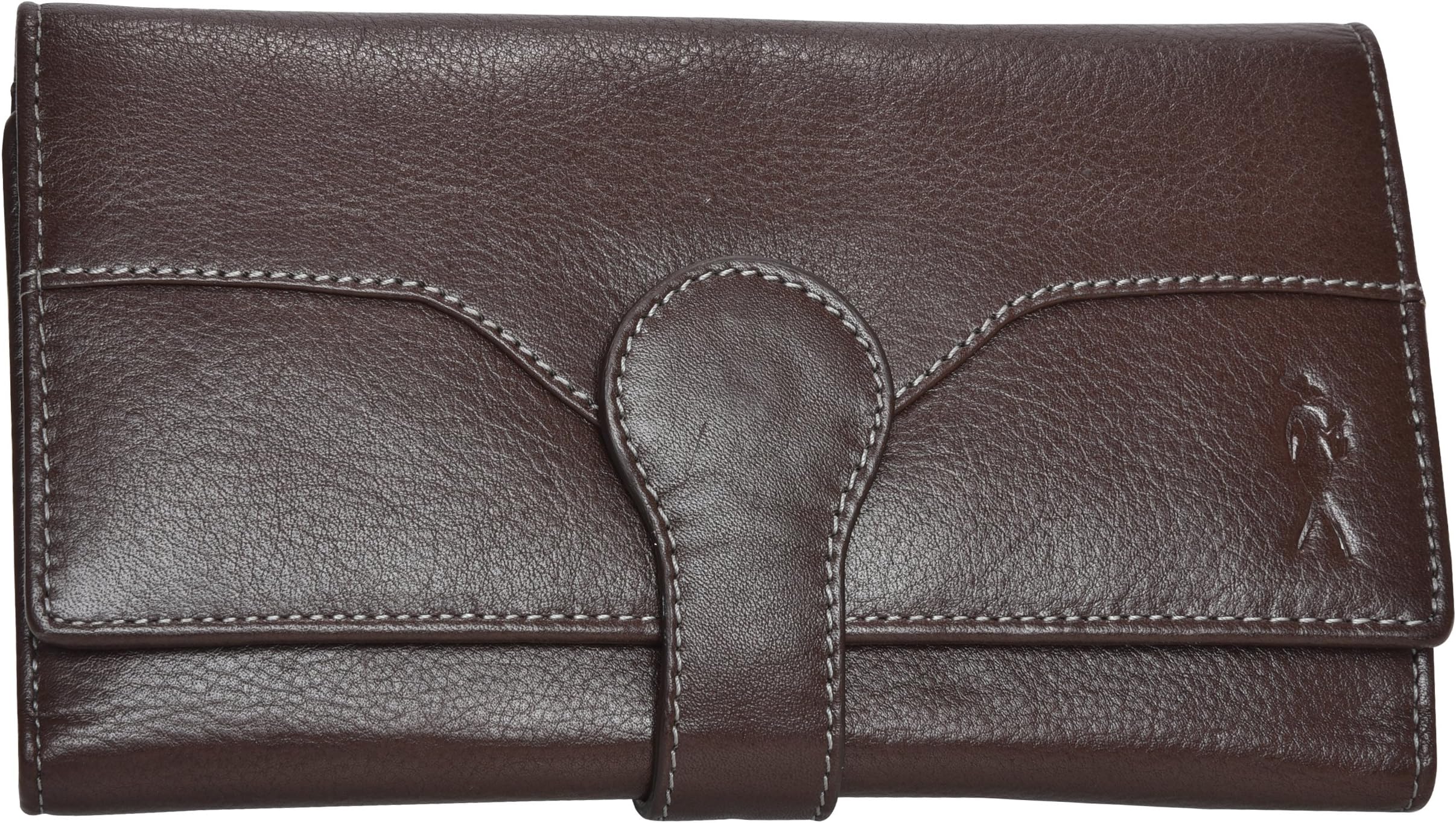ELLENA "Feather Soft" Genuine Leather Ladies Wallet Purse with RFID Protection, Brown