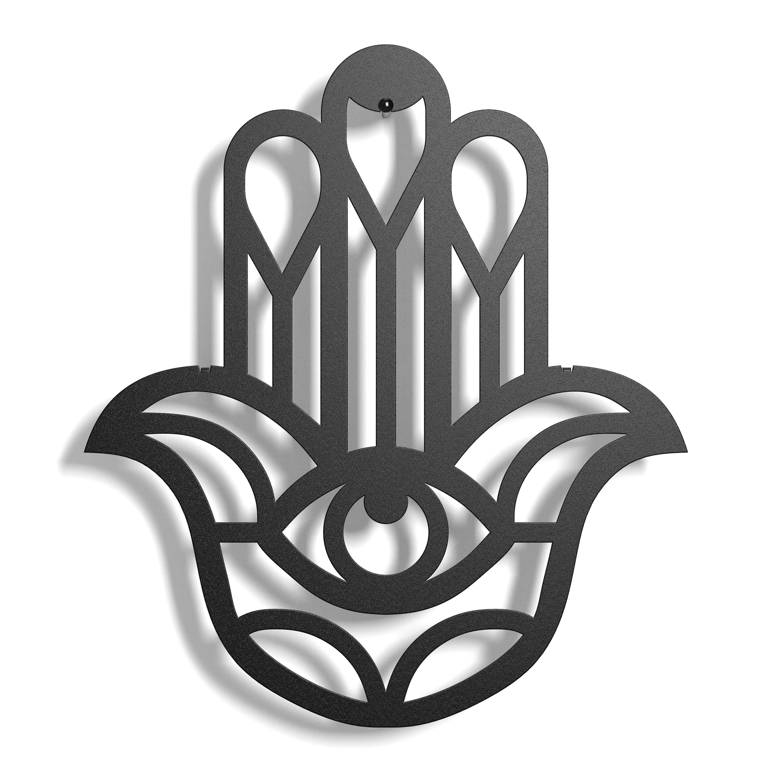 Metal Decoration Wall Sculpture Floating Shadows Steel (21x15cm Hand of Fatima) — image 1