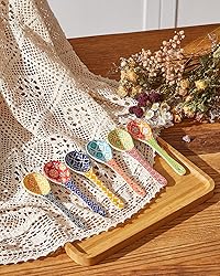 Metahom Ceramic Serving Spoons, Colorful Soup