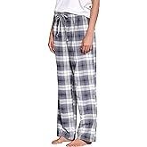 CYZ Women's 100% Cotton Super Soft Flannel Plaid Pajama/Lounge Pants