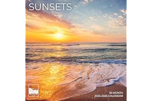 Sunsets Wall Calendar 2026 | 12" x 24" Open | Giftable Scenic Calendar 2026 | Thick & Sturdy Paper for Organizing & Planning | Pacific Waters Press (Sunsets)