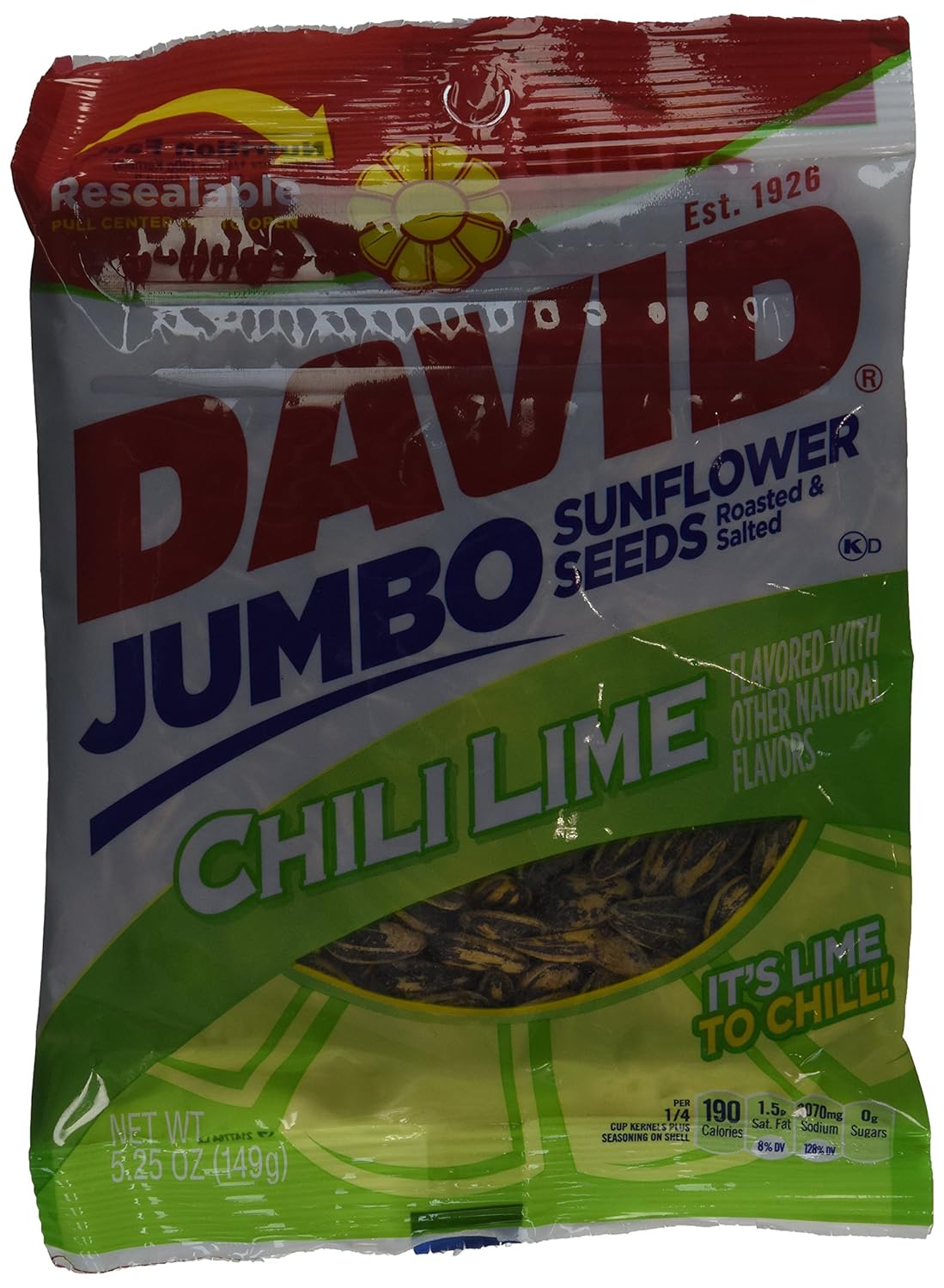 David Chili Lime Sunflower Seeds (3 Pack) 5.25oz