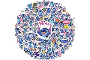 KOKLTUIS 100Pcs Stitch Stickers, Waterproof Lilo and Stitch Stickers for Water Bottles, Laptop, Hydroflasks,Computer, Reusable Vinyl Stickers and Decals Kids Teens Gift