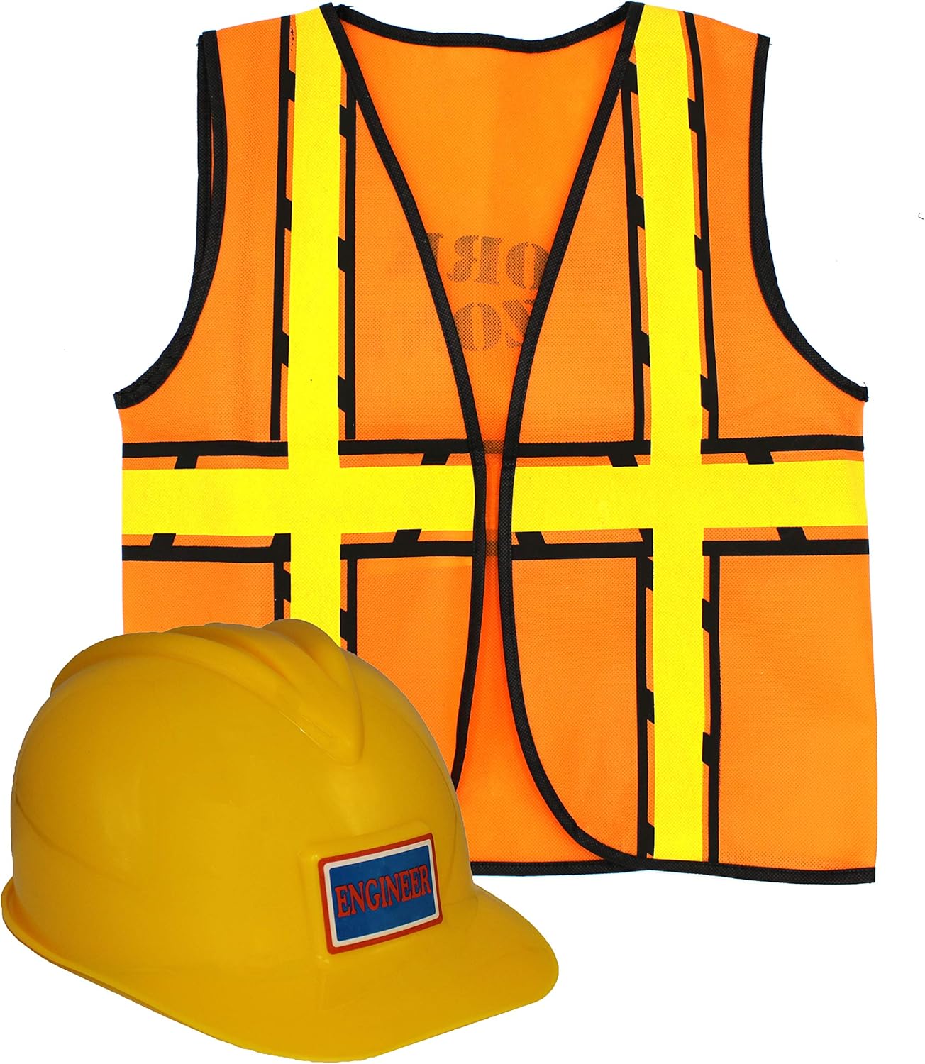 Mamvio Construction Worker Costume HardHat and Vest