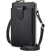Peacocktion Small Crossbody Wallet Cell Phone Purse for Women Vegan Leather RFID Blocking Bags with Card Slots