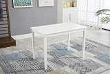 mcc direct Classic Solid Wooden Dining Table and 4 Chairs Set Grey White Natural view 4