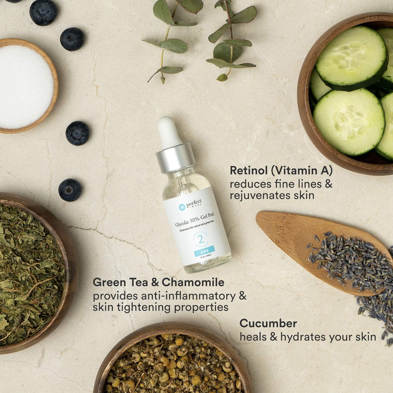 Glycolic Acid 50% Gel Peel - Enhanced with Retinol & Green Tea Extract (Professional Skin Peel)1 ounce: Beauty