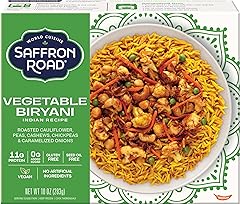 Saffron Road Frozen Vegetable Biryani – Seed Oil Free, No Artificial Ingredients, Gluten-Free, Vegan – 10 Ounce