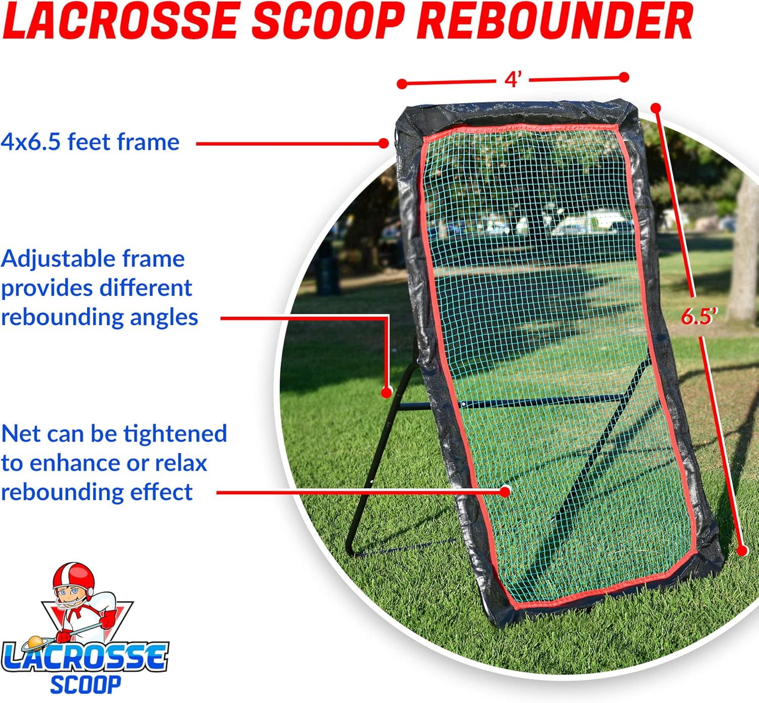 Lacrosse Scoop Premium 4x7ft Lacrosse Rebounder : Sports & Outdoors
